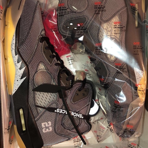 Jordan retro 5 Virgil Abloh OFF WHITE BLACK